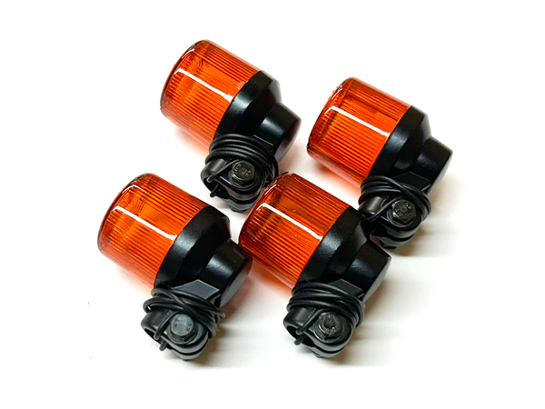 ヨーロピアン ウインカー CGC 500型 電球無 ブラック塗装仕上 ボディー オレンジレンズ 4個セット