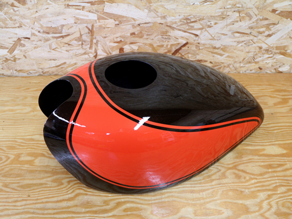 ゼファー400Z2仕様外装キット 火の玉（茶色/オレンジ）