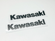カワサキ純正 立体 タンクエンブレム 3D シルバー文字 左右 ２枚セット