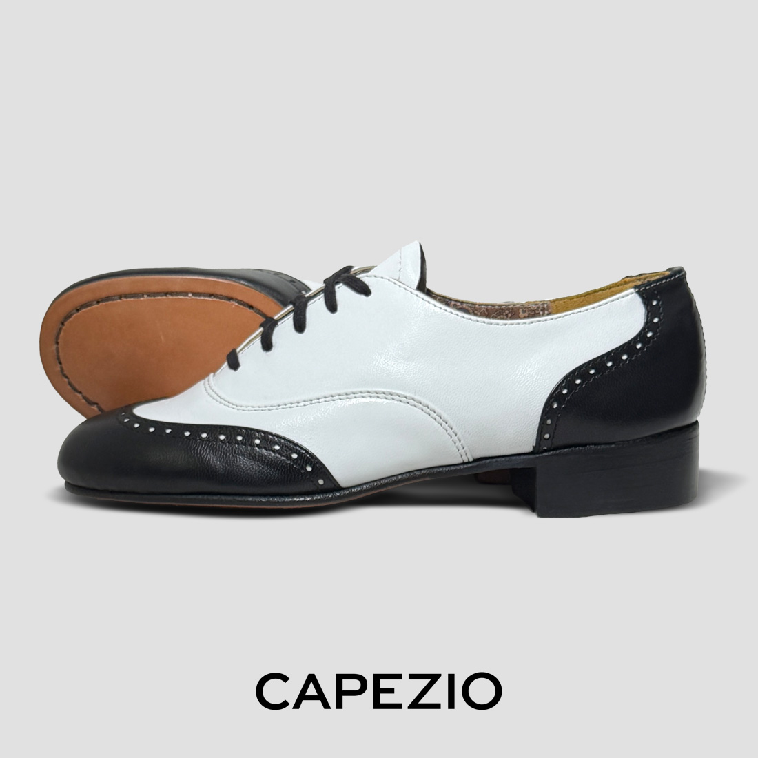 カぺジオタップシューズWTK360・白×黒コンビ