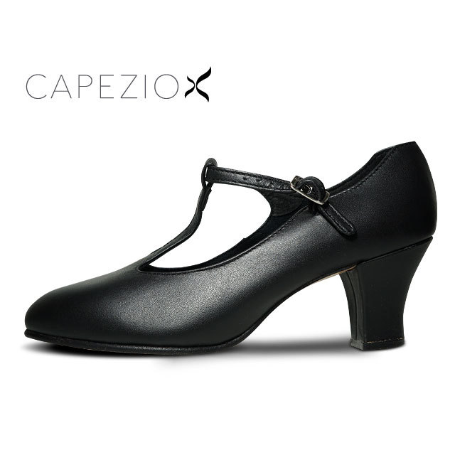 CAPEZIOキャラクターシューズTストラップ（黒）