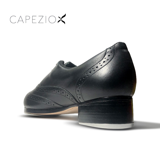 シルバー タップシューズ リボン付き CAPEZIOタップシューズ｜フィットネス＆バレエウェア【NAWAMALL】