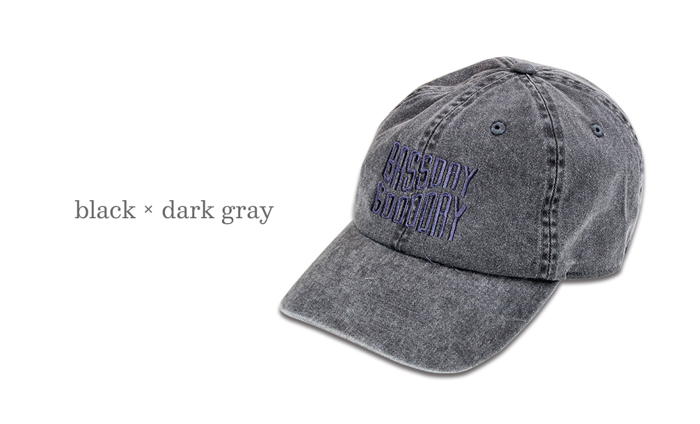 バスデイベースボールLowキャップ〈black×dark gray〉