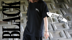 ドライシルキータッチTシャツ[ルアーロゴ]ブラック