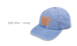 バスデイ ベースボールLowキャップ〈light blue×orange〉