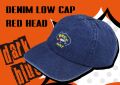 DENIM LOW CAP　レッドヘッド君