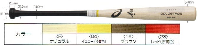 【オーダー品】2022年モデル アシックス 硬式木製バット ゴールドステージオーダー 101BB-TN