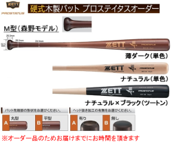 オリジナル品 2020年モデル PROSTATUS プロステイタス スペシャルオーダー ZETT 硬式木製バット 101-BWT140M