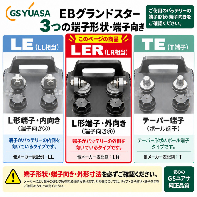 ☆即購入OK☆GSユアサ EB120-LE型 サイクルサービス用蓄電池 EB120-LER 【L型端子（外向き）】 GS ユアサ ディープサイクル