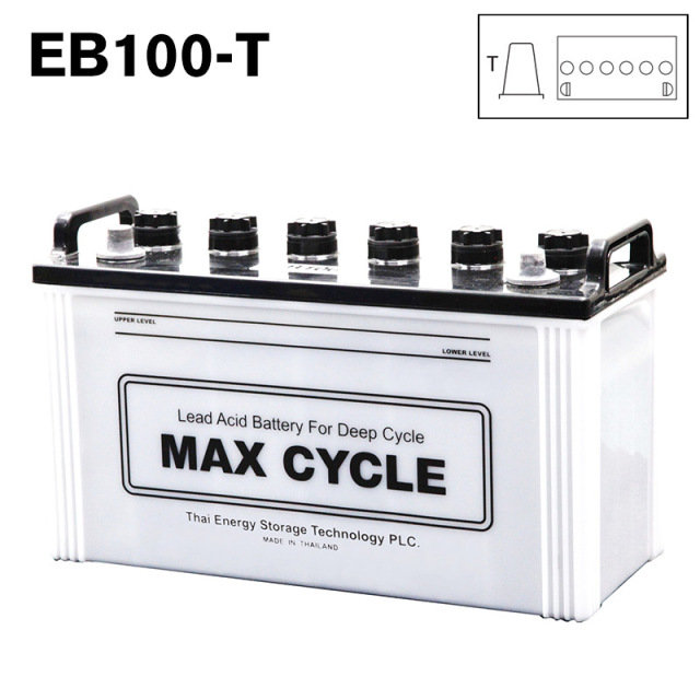 EB100-T ポール端子 MAX CYCLE ディープサイクル バッテリー