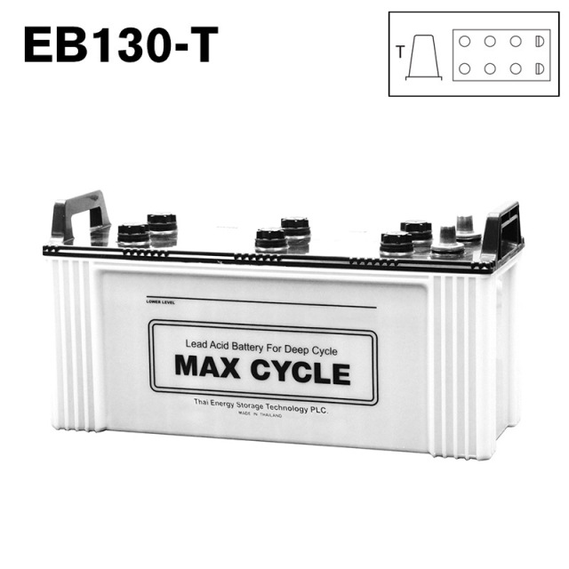 EB130-T ポール端子 MAX CYCLE ディープサイクル バッテリー 蓄電池 純正