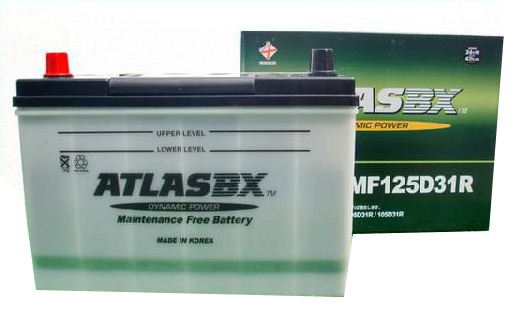 ATLASBX MF125D31R バッテリー 鉛蓄電池 取扱説明書付き ATLASBX MF125D31R バッテリー 鉛蓄電池 取扱説明書付き ATLASBX