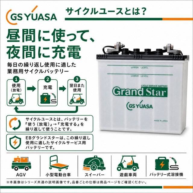 EB35-LER 【L型端子（外向き）】 GS ユアサ ディープサイクル