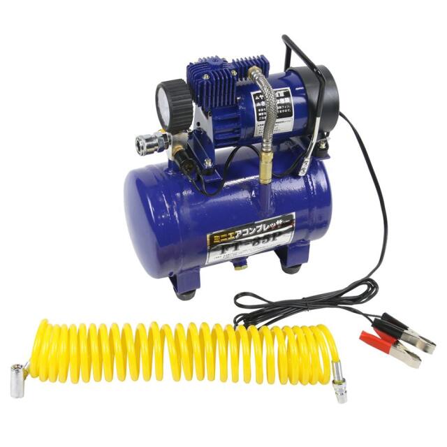 ミニエアコンプレッサー FT-35P DC12V 空気入れ等に 高圧力8キロ