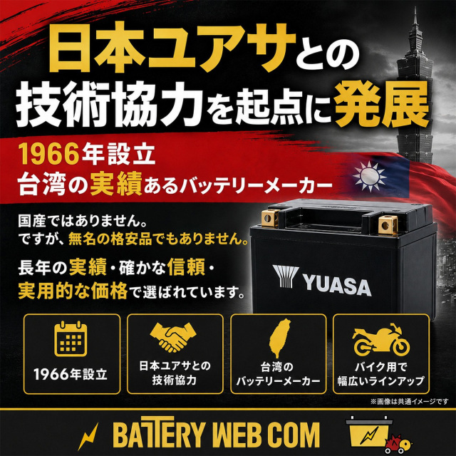 海外YUASA ユアサ バイク 用 バッテリー 【制御弁式】 YTX16-BS 【MF