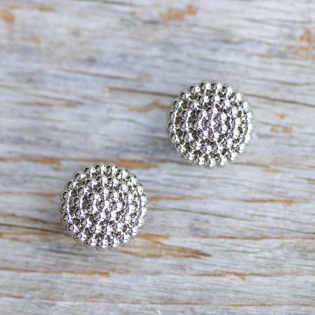 【ビーズメタルボタン】 ＃BT249 １穴 11.5mm C/#UG ゴールド