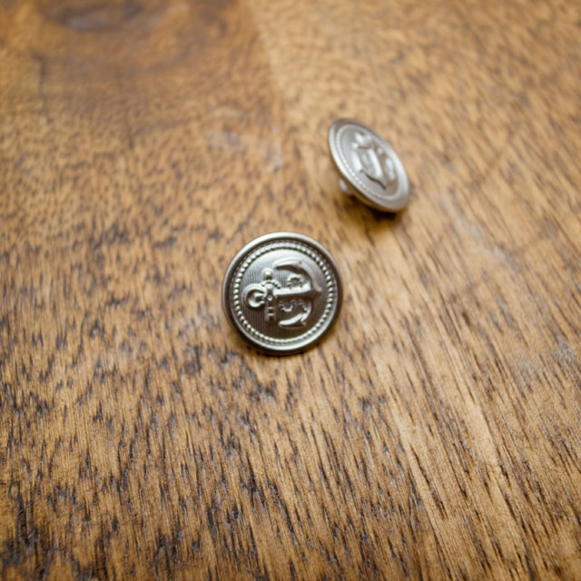 【丸型(マリンボタン)】真鍮ボタン#Ｍ５０３ 1穴15mm　C/#S消し