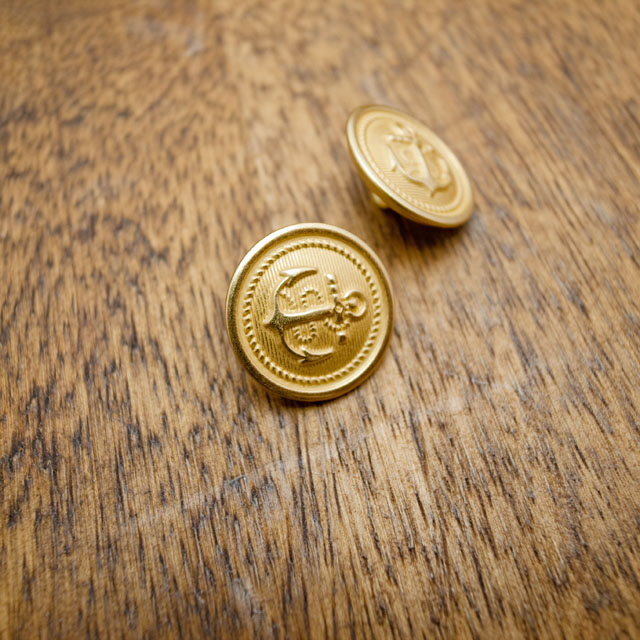 【丸型(マリンボタン)】真鍮ボタン#Ｍ５０３ 1穴18mm　C/#Ｇ消し