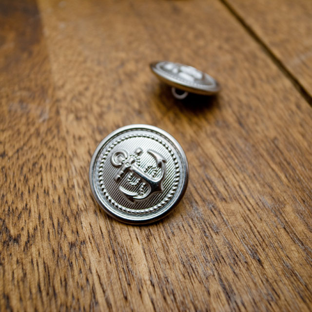 【丸型(マリンボタン)】真鍮ボタン#Ｍ５０３ 1穴21mm　C/#S消し