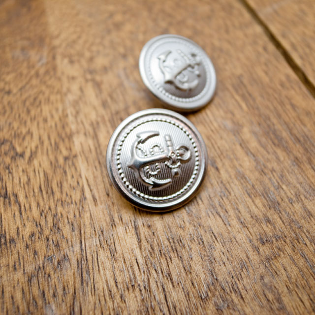 【丸型(マリンボタン)】真鍮ボタン#Ｍ５０３ 1穴23mm　C/#S消し