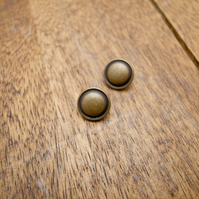 【丸型(シンプル足付きボタン)】真鍮ボタン#Ｍ９７０ 1穴13mm　C/#AG