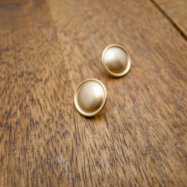 【丸型(シンプル足付きボタン)】真鍮ボタン#Ｍ９７０ 1穴15mm　C/#FG