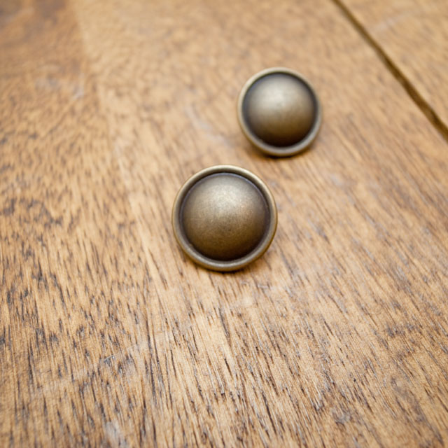 【丸型(シンプル足付きボタン)】真鍮ボタン#Ｍ９７０ 1穴18mm　C/#AG