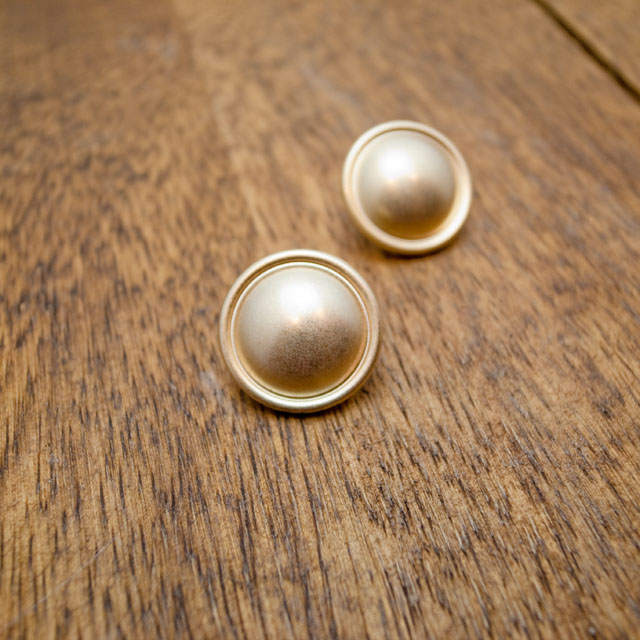 【丸型(シンプル足付きボタン)】真鍮ボタン#Ｍ９７０ 1穴18mm　C/#FG