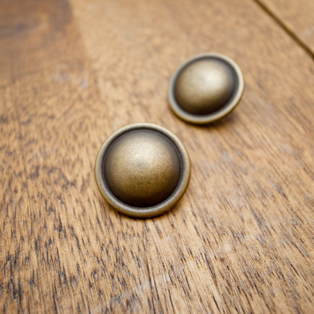 【丸型(シンプル足付きボタン)】真鍮ボタン#Ｍ９７０ 1穴20mm　C/#AG