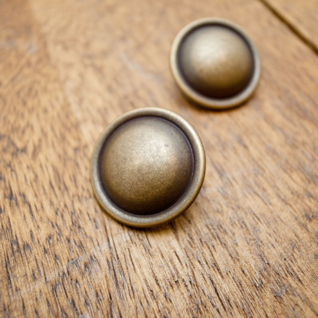 【丸型(シンプル足付きボタン)】真鍮ボタン#Ｍ９７０ 1穴23mm　C/#AG