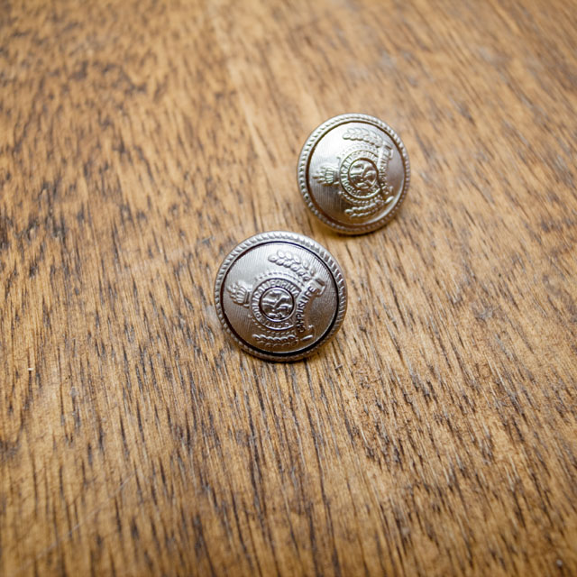 【丸型(エンブレムボタン)】真鍮ボタン#MN19 1穴15mm　C/#S