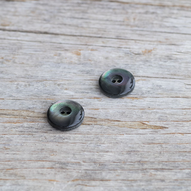 【ドーナツボタン】黒蝶貝 貝ボタン#bt120 2穴11.5mm