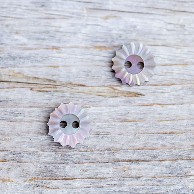 【shooting star 流れ星ボタン】茶蝶貝 貝ボタン#bt134 2穴11.5mm