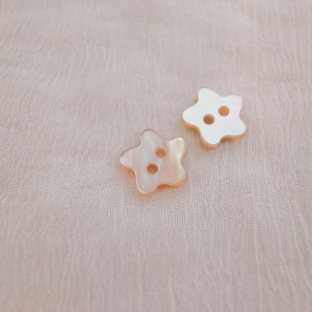 【星の形の 貝ボタン】アワビ貝 貝ボタン#bt133 2穴13mm