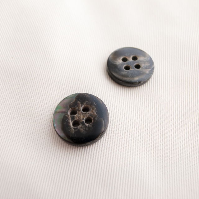 ジャケット用ボタン 黒蝶貝15mm | 貝ボタン□タカシマ□