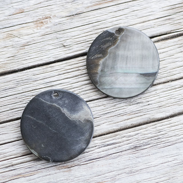 トップホール 黒蝶貝23mm | 貝ボタン□タカシマ□