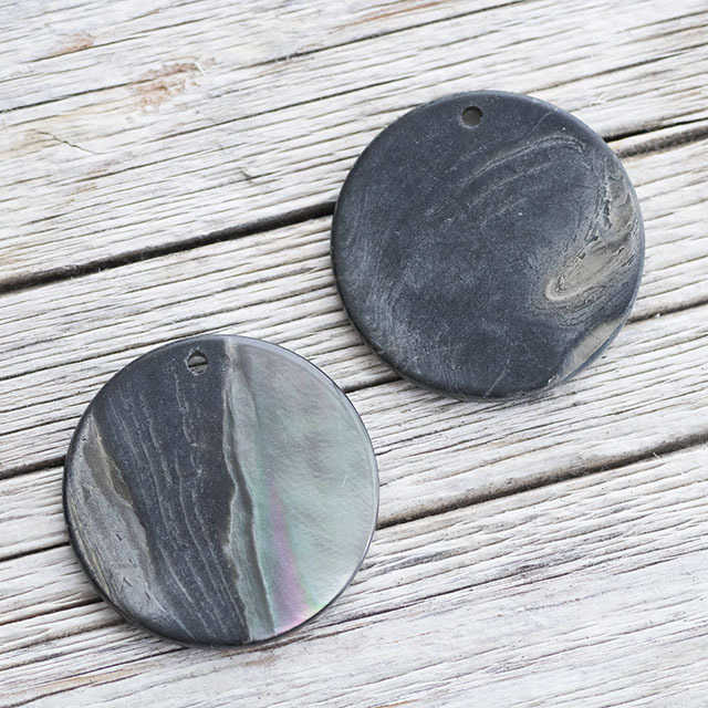 トップホール 黒蝶貝25mm | 貝ボタン□タカシマ□