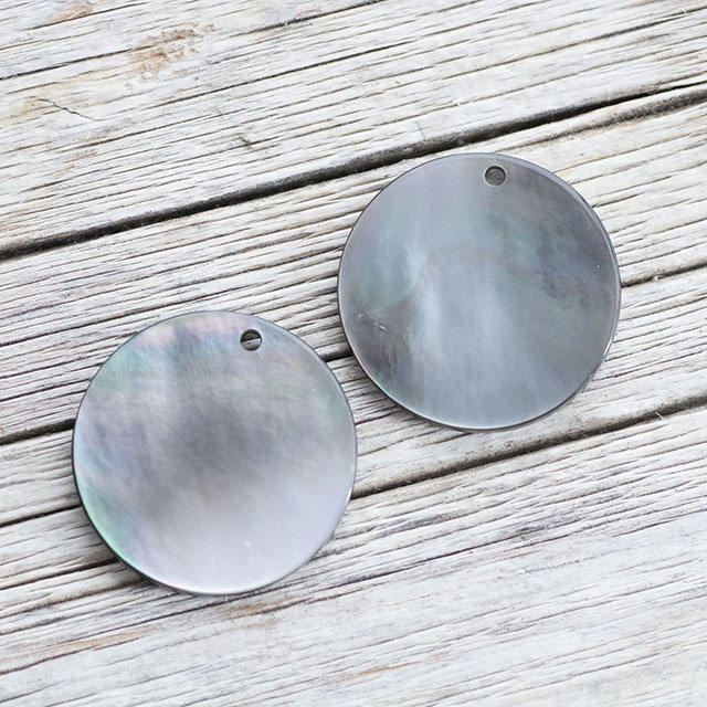 トップホール 黒蝶貝23mm 貝ボタン タカシマ