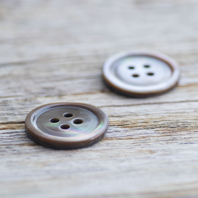 高級貝殻セット スーツ用ボタンセット 本水牛(ホーン)ボタン 15mm＆20mm | 貝