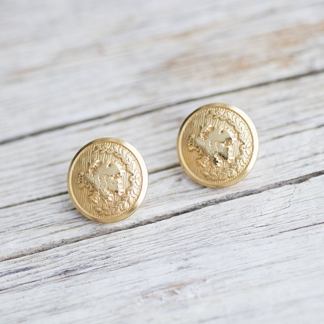ブレザー用ボタンセット メタルエンブレムボタン 15mm&21mm