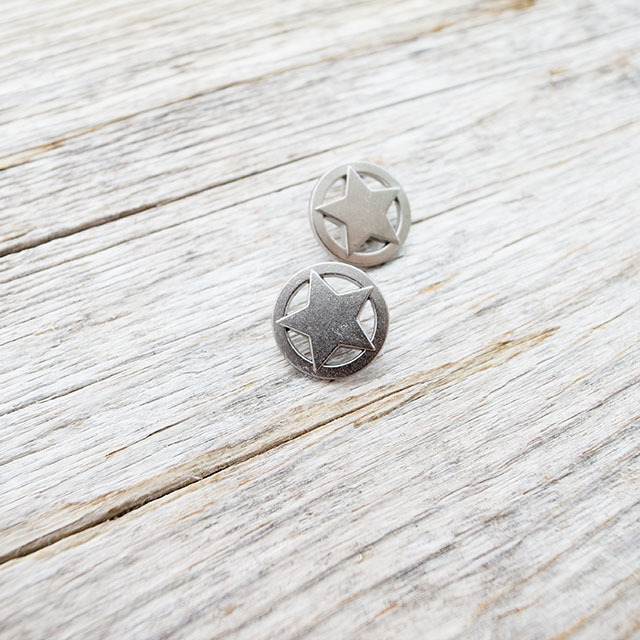 星ボタン 星コンチョボタン 11.5mm |メタルボタンの卸通販 《タカシマ》