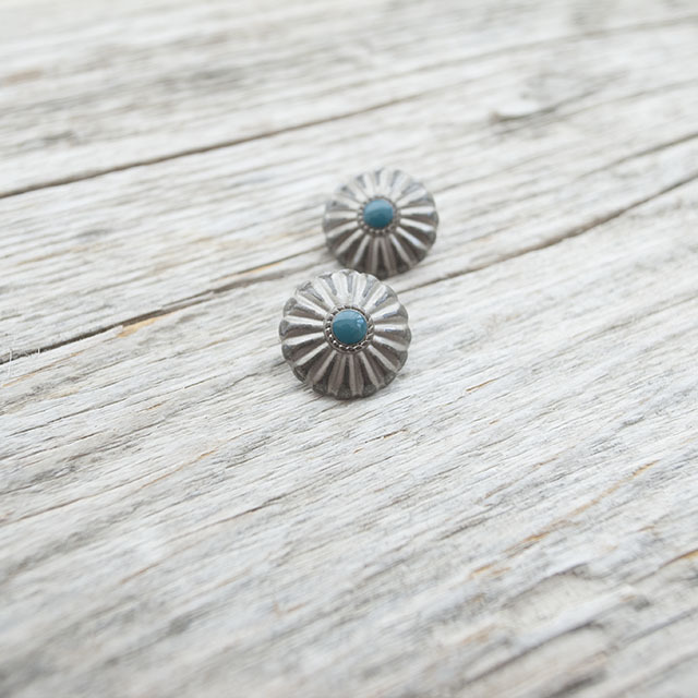 コンチョボタン　ターコイズ