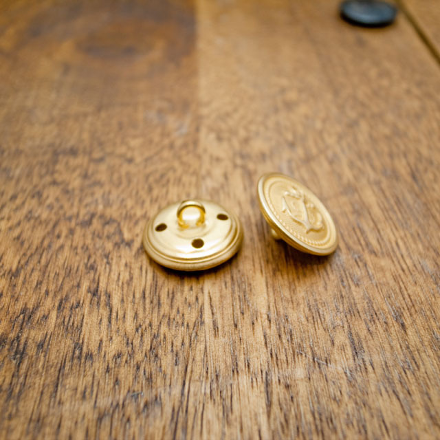 【丸型(マリンボタン)】真鍮ボタン#Ｍ５０３ 1穴18mm　C/#Ｇ消し