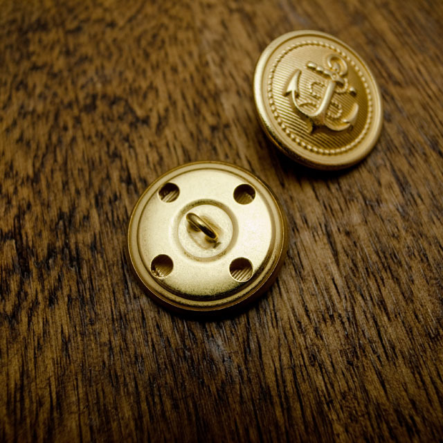 【丸型(マリンボタン)】真鍮ボタン#Ｍ５０３ 1穴23mm　C/#Ｇ消し