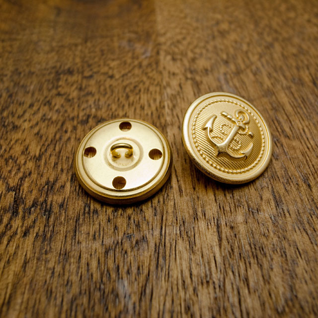 【丸型(マリンボタン)】真鍮ボタン#Ｍ５０３ 1穴23mm　C/#Ｇ消し