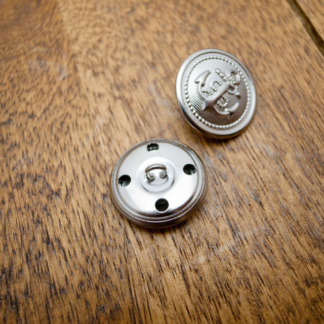【丸型(マリンボタン)】真鍮ボタン#Ｍ５０３ 1穴23mm　C/#S消し