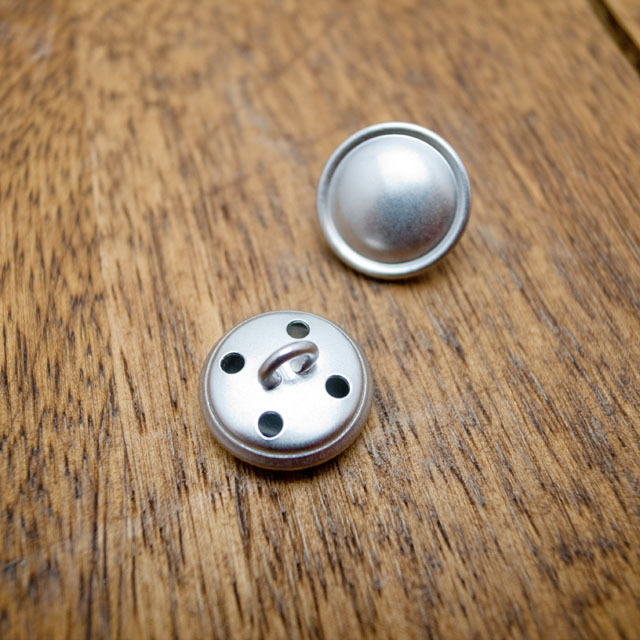 【丸型(シンプル足付きボタン)】真鍮ボタン#Ｍ９７０ 1穴15mm　C/#ＦＳ