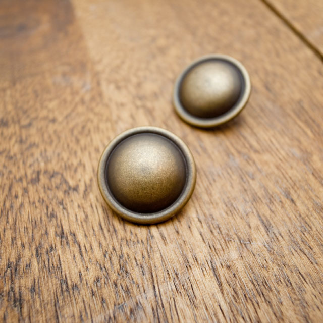 5mmミニボタン 平たい メタル アンティークG20個 