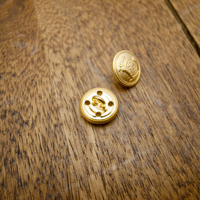 【丸型(エンブレムボタン)】真鍮ボタン#ＭＮ１９ 1穴15mm　C/#G