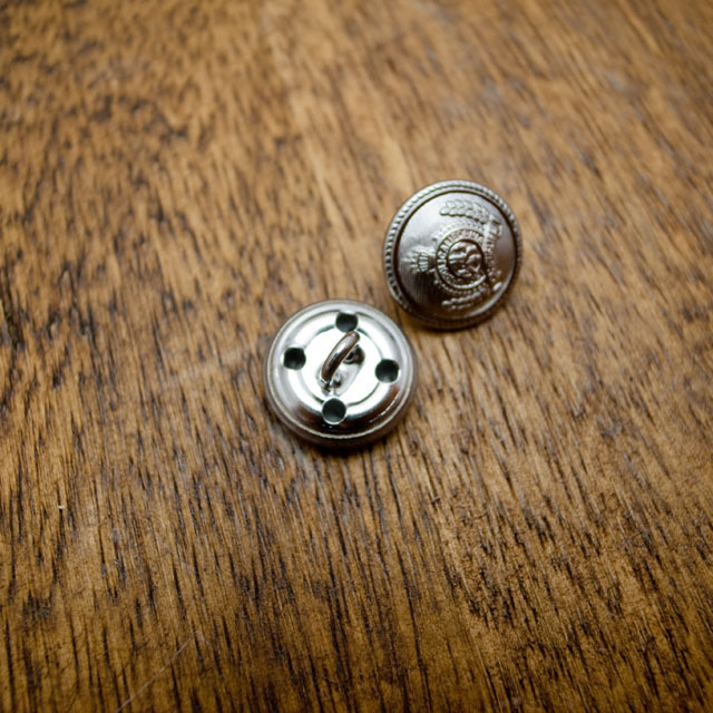 【丸型(エンブレムボタン)】真鍮ボタン#MN19 1穴15mm　C/#S